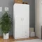 Armoire blanche 80x52x180 cm, meuble de chambre à coucher en contreplaqué, ameublement de maison, rangement de vêtements