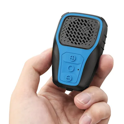 Wearable Mini clip-on portable Bluetooth loud speaker for hand-free call noise cancelling Mic IP67