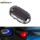 Luce di sicurezza finta per auto Allarme fittizio simulato ad energia solare Avvertimento wireless Lampada di avvertenza antifurto LED Luce lampeggiante blu/rossa