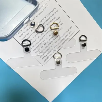 Detachable Transparent Phone Lanyard Clip Universal Flexible Lanyard Card Gasket Patches Cord Clip