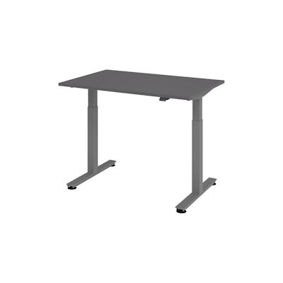 bümö elektrisch höhenverstellbarer Schreibtisch Graphit 120x80 cm, Gestell: Graphit - Büroschreibtisch höhenverstellbar elektrisch, elektrischer Image