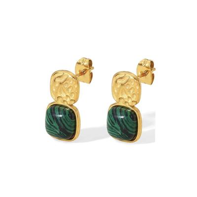 Plus Size Women's Penelope Earrings by Andréa Tekle in Gold Green