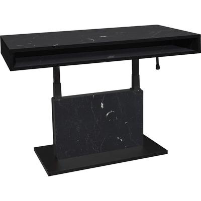 Couchtisch MÄUSBACHER "Lift Couchtisch", ker opt schw, vulkanschwarz supermatt, keramik optik schwarz, keramik optik schwarz, Tische, höhenverstellbar von 59-78 cm, Breite 110 cm, Metallgestell Image