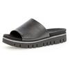Pantolette GABOR, Damen, Gr. 36, schwarz, Nappaleder, klassisch, Schuhe, Plateau, Sommerschuh, Schlappen in Komfortschuhweite G (=weit)