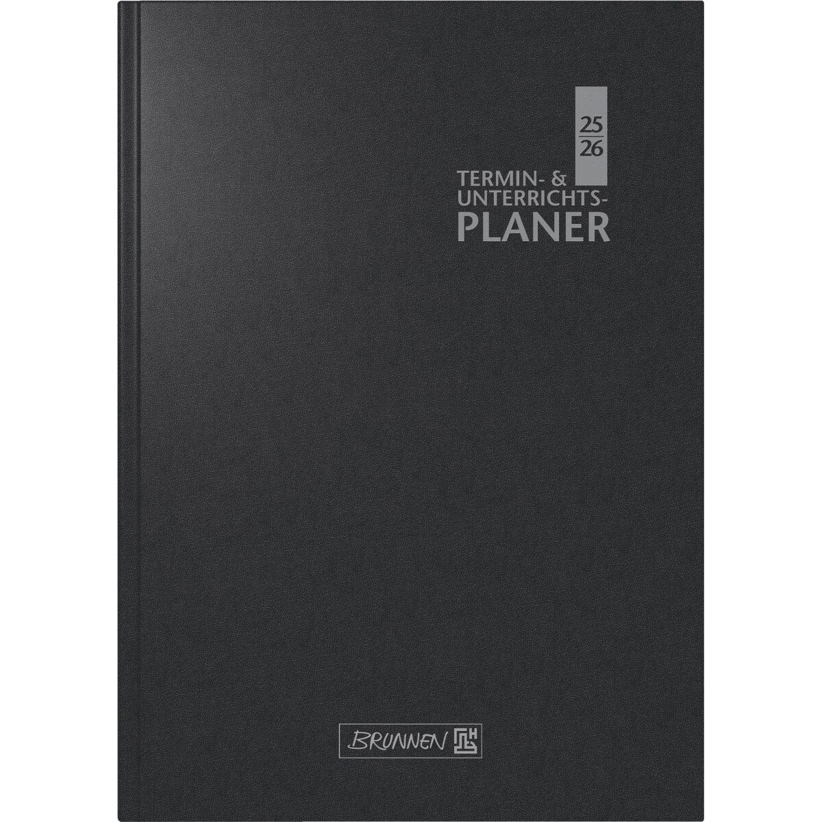 Brunnen Lehrerkalender 1 Woche/2 Seiten 2025/2026 ca. A5 17x24cm Baladek schwarz Image