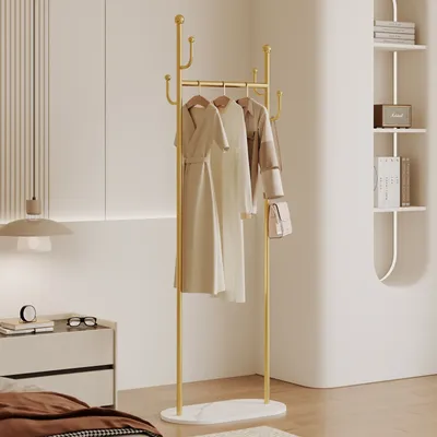 Simple Floor-Standing Clothes Hanger Bedroom Storage Clothes Rack Slate Home Clothes Hanger Light Luxury Room Coat Rack