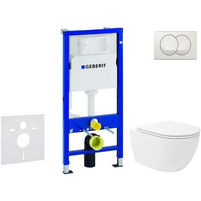 Duofix - Set Vorwandelement, wc Oudee Vortex mit Softclose-Sitz und Delta-Betätigungsplatte, weiß Image