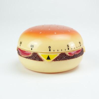 Lntyq - 2er-Pack Hamburger Digitale Eieruhr Countdown-Küchentimer für Kinder Mechanischer Kochtimer Image