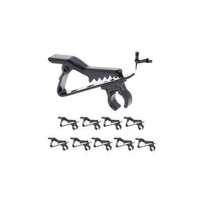 Ahlsen - 10 Stück Ansteckclip, abnehmbarer Clip, Lavalier-Mikrofon für Mikrofon,