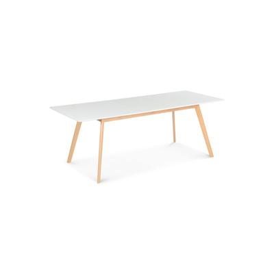 Skandinavischer ausziehbarer Tisch Rechteck inga 6-10 Personen weiß 160-200 cm Image