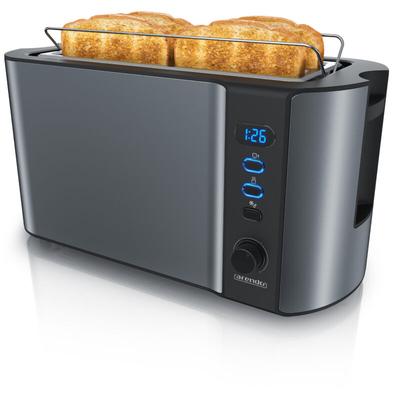 Arendo - Toaster für 4 Scheiben Langschlitz, 1500W, mit Display, Doppelwandgehäuse wärmeisolierend, Image