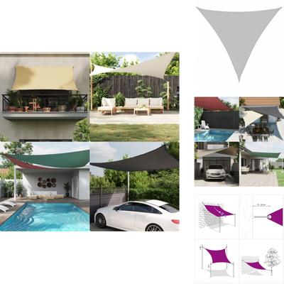 Vidaxl - Sonnensegel Hellgrau 3x3x3 m 100% Polyester Oxford - Sonnensegel - Gartensonnenzelt Image