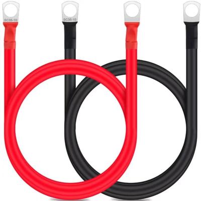 Wechselrichter-Batteriekabel, 2 Stück 2AWG-Autobatteriekabel, mit Ringkabelschuhen, Kupferdraht für Image