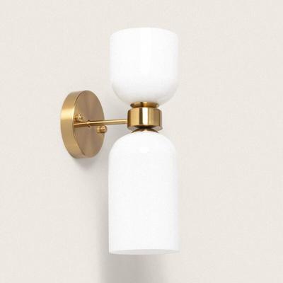 Ledkia - Wandleuchte Metall und Marmor Maitla Gold Image