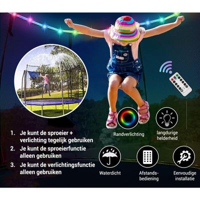 Viking Choice - Trampolin-Sprinkler – Beleuchtung – Netzbefestigung – Ø183 cm Image