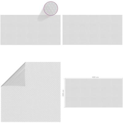 Vidaxl - Treibende Pool-Solarplane pe 400x200 cm Grau - Poolabdeckung - Poolabdeckungen - Home & Image