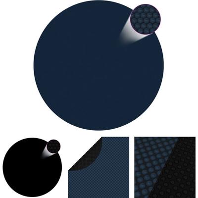Treibende Pool-Solarplane pe 417 cm Schwarz und Blau - Poolabdeckungen & -unterlagen - Schwarz Image