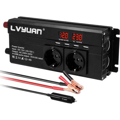 12 V 220 V 1500 W Konverter 12 V 230 V Wechselrichter mit 2 Steckdosen und 4 Image