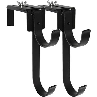 2 Stück schwarze Poolstangenhaken für Poolpfosten, Zaunhaken für Poolausrüstung, Image