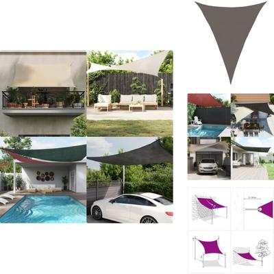Vidaxl - Sonnensegel 160 g/m² Anthrazit 4x5x5 m hdpe - Sonnensegel - hdpe Sonnensegel Image