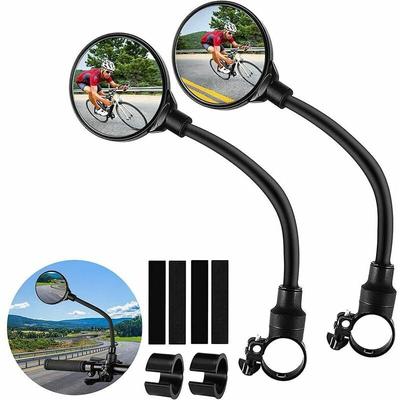 2er Set Fahrradrückspiegel für Lenker, 360° Verstellbar Bike Rückspiegel, Elektroroller Image