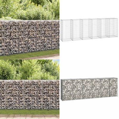 Gabionenwand mit Abdeckung Verzinkter Stahl 300×50×100 cm - Gabionenwand - Stahltrennung Image