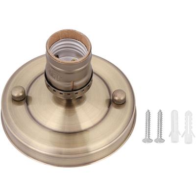 Eosnow - E26/E27 Vintage Industrie Decken-/Wandleuchte Sockelhalter Hängelampe Lampenfassung Bronze Image