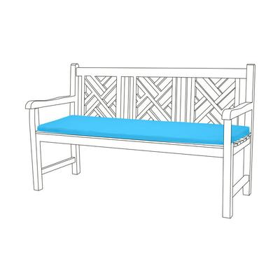 Sitzkissen für 2-Sitzer-Außenbank, 143x42x5 cm wasserabweisende Sitzbankauflage, langlebige und Image