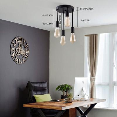 Senderpick - Moderne led E27 Deckenlampe Dimmbare Kronleuchter schwarz Image
