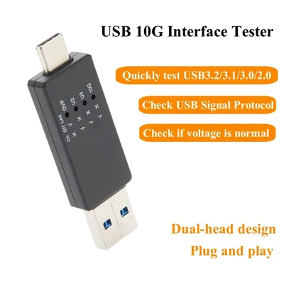 USB 10G Tester Übertragungsgeschwindigkeit Spannungsprüfgerät USB Typ C 2.0/3.0/3.1/3.2 Gen2 Signal Image