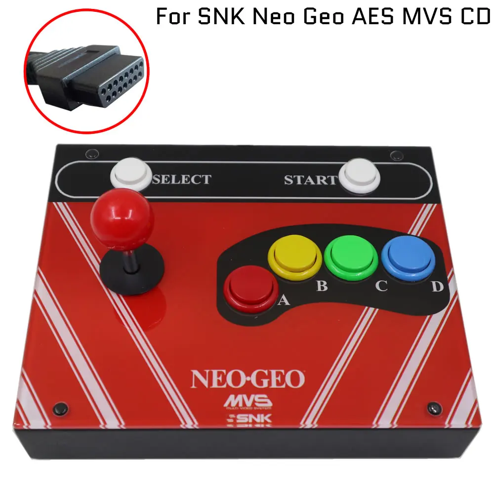 RAC-J600S-NEO 6 Tasten 15Pin Arcade Joystick Controller Kunstwerk Panel Für SNK Neo Geo AES MVS CD Image