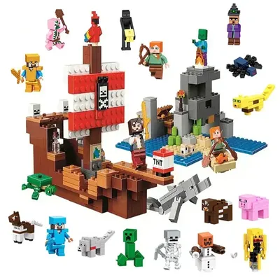 404 Stück Piratenschiff Abenteuer 21152 Action Digital Village Bausteinspielzeug kompatibel mit My Image