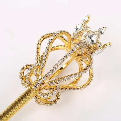 Neue Gold und Silber Zepter Cosplay Magic Fairy Stick Hochzeit Auszeichnungen Zauberstäbe Requisiten Image
