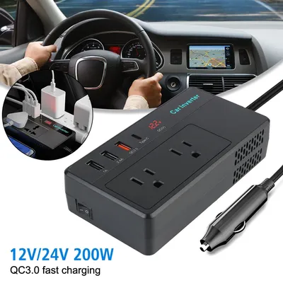 DC 12V 24V zu AC 220V Auto Power Inverter Zigarette Leichter Power Adapter für Fahrzeuge Lade Konverter auto Transformator Konvertieren