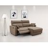 Ecksofa INOSIGN "JENNA, L-Form, 209cm, manuelle u. elektrische Funktion, mit USB A/C", grau (taupe), B:209cm H:100,5cm T:163cm, Webstoff 100% Polyester, Sofas