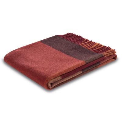 Plaid BIEDERLACK "Soft Impression", rot (rubin), B:130cm L:170cm, Wolle, Kaschmir, Wohndecken, im klassischen Karodesign Image