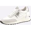 Sneaker HEINE, Damen, Gr. 39, silber (weiß, silberfarben), Leder, Glattleder, Veloursleder, modisch, Schuhe