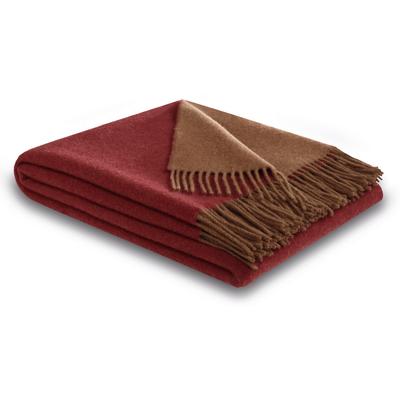 Plaid BIEDERLACK "Cashmere-Plaid", schwarz (pepper), B:150cm L:235cm, Wolle, Kaschmir, Wohndecken, Plaid Soft Impression, Biederlack, im Doubleface-Look, Kuscheldecke Image