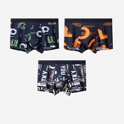 3 Teile/paket Antibakterielle Eis Seide Atmungsaktive Boxer Männer Kühlen Quick-dry Nahtlose Image