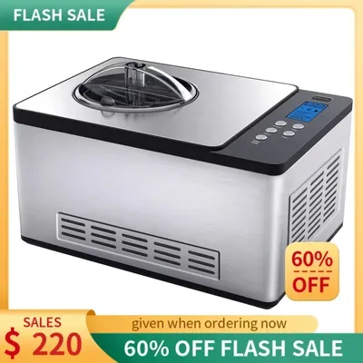 QWWhynter ICM-220SSY Automatic 2 Quart Capacity Steel Bowl & Yogurt Function,Stainless Steel-Ice