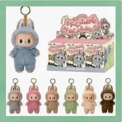 For POP MART Original Labubu Blind Box Kawaii Monster Series Labubu Macaron Pendant Doll Monster