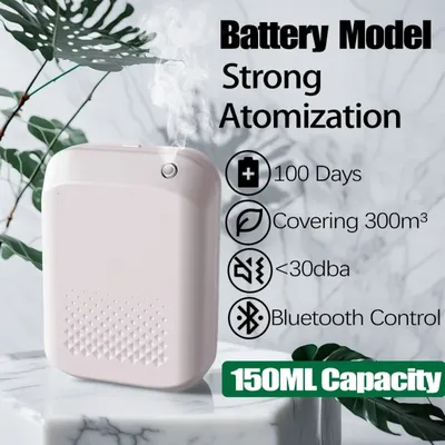 Battery Aroma Diffuser Coverage 300m³ Essential Oil Diffuser Scent Machine Bluetooth Control Air