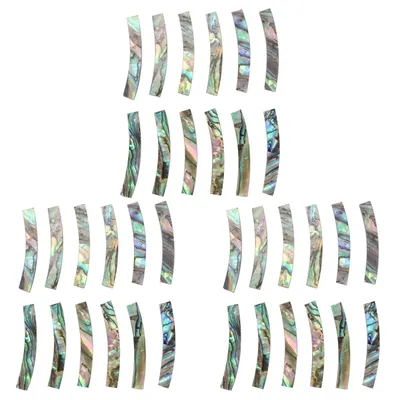 T22C 36Pcs Guitar Soundhole Rosette Paua Abalone Shell Inlay Curved Strips Guitar Sound Hole Inlay 4Mm Width