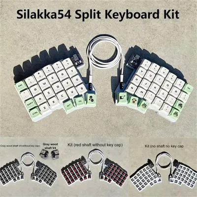 54 Split Keyboard Wired Ergonomics RP2040zero Customized Keyboard Hot Swap Support QMK/VIAL Keyboard