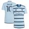 Men's adidas Daniel Salloi Light Blue Sporting Kansas City 2024 Hoops 4.0 Replica Player Jersey