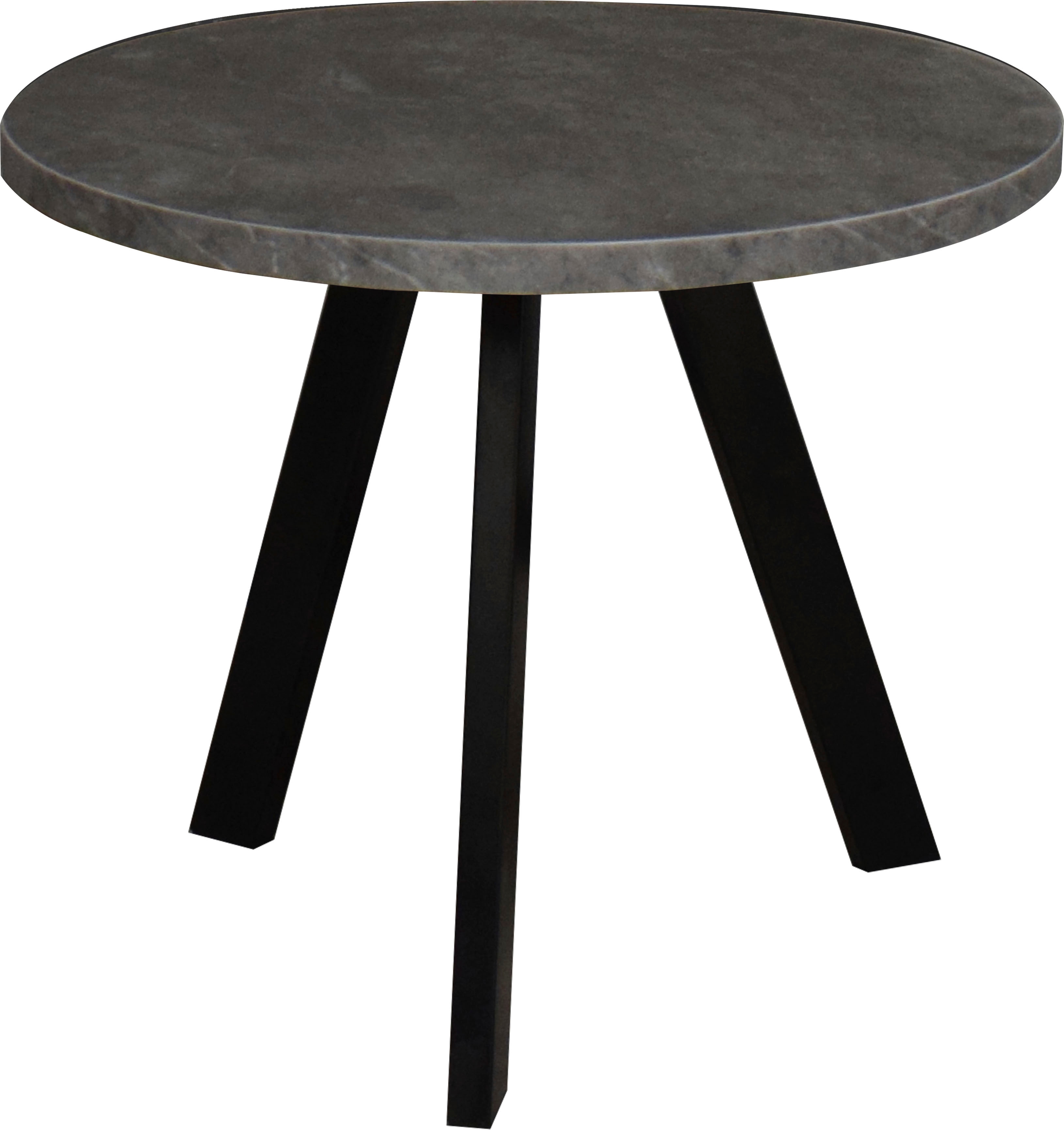 Couchtisch MÄUSBACHER "Couchtisch rund", schwarz (schwarz, keramik optik grau), H:50,5cm, Tische, Couchtisch rund Durchmesser 60cm, Metallgestell