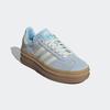 Sneaker ADIDAS ORIGINALS "GAZELLE BOLD", Gr. 41, clear sky, cream weiß, gold metallic, Leder, Synthetik, sportlich, Schuhe