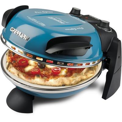 G3FERRARI Pizzaofen "G3Ferrari Delizia G1000604 blau", blau, B:34,5cm H:21cm T:33cm, Pizzaöfen, bis 400 C mit feuerfestem Naturstein / Pizza und Fladen uvm. in 3 Min Image