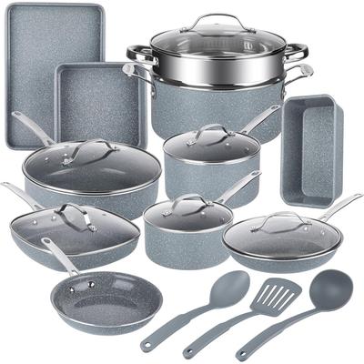 Granitestone Ceraluxe 20 Piece Nonstick Ceramic Cookware & Bakeware Set