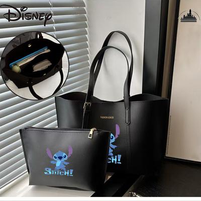 TEMU 1pc Stitch 2in 1 Shoulder Bag, Handbag - , Spacious And Stylish For Shopping, Traveling, Picnics And Parties - Perfect Gift For Mom Image